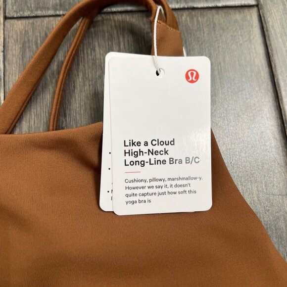 Lululemon NWT Like a Cloud High-Neck Longline Bra Roasted Brown - Picture 3 of 7